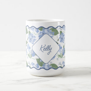 Taza De Café Hydrangeas Girly Classy Costa Personalizada