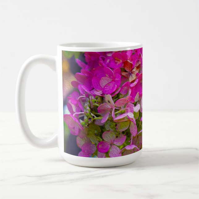 Taza De Café Hydrangeas rosa (Izquierda)
