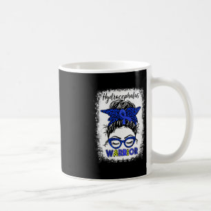 Taza De Café Hydrocephalus Warrior Messy Bun Blue Ribbon Leopar