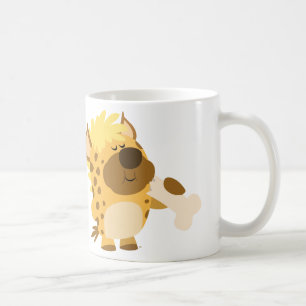 Taza De Café Hyena manchado dibujo animado lindo que machaca