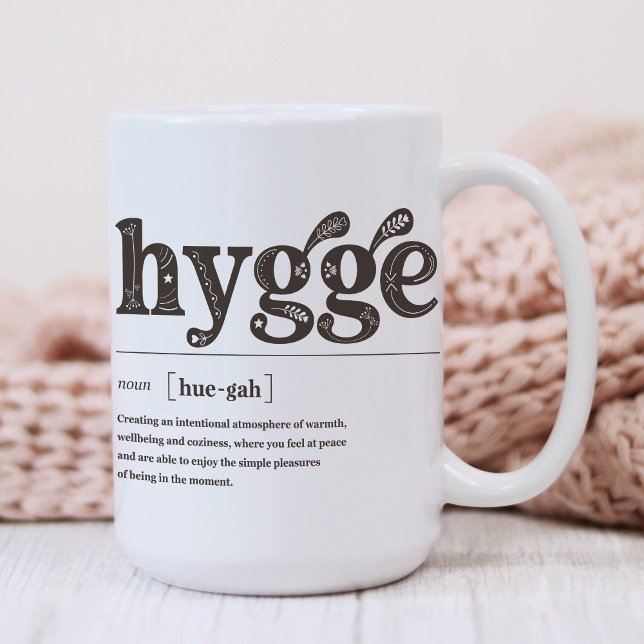 Taza De Café Hygge Definition Danesa Cita Cosy Season (Hygge Definition Mug, Danish Quote meaning, comfort & cozy sweater weather togetherness season)