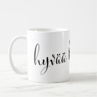 hyvää huomenta Buenos días Mug finlandés