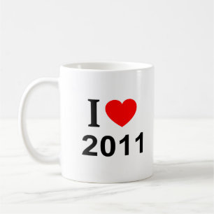 Taza De Café I ❤️ 2011 AMO 2011 I HEART 2011 Mug