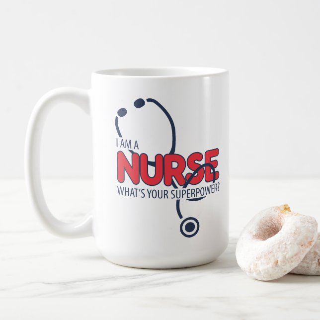 Taza De Café I am a Nurse (Con donut)
