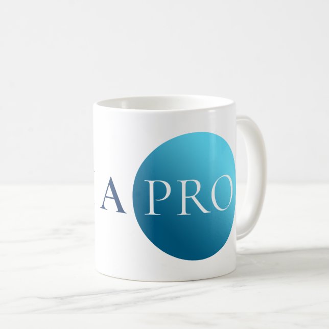 Taza De Café I AM A PRO | Bold Minimalist Blue Circle Mug (Anverso derecho)
