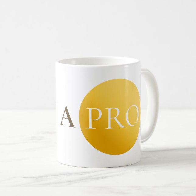 Taza De Café I AM A PRO | Elegant Gold Circle Motivational Mug (Anverso derecho)