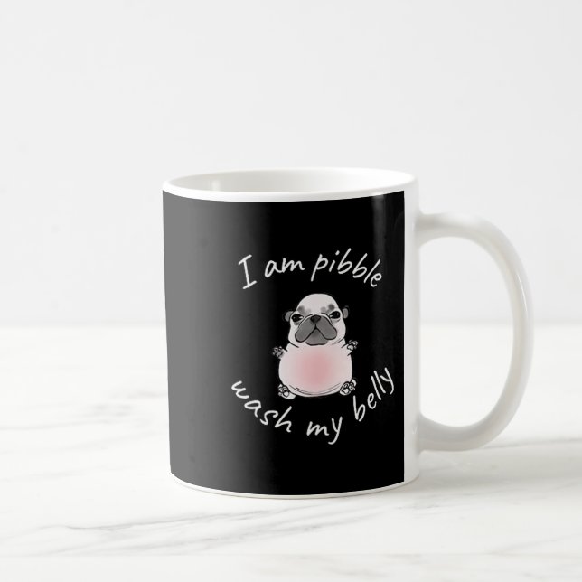 Taza De Café I Am Bble Wash My Belly Bble Meme Funny Dog Brainr (Derecha)