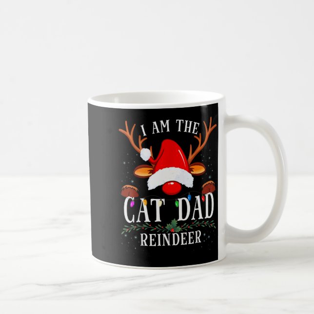 Taza De Café I Am The Cat Dad Reindeer Christmas Family  (Derecha)