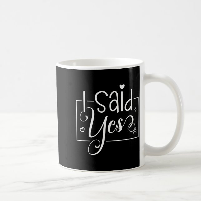 Taza De Café I Asked I Said Yes Engagement Reveal Announcement  (Derecha)