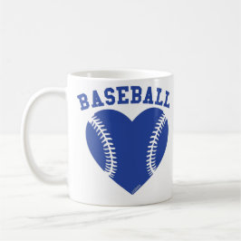 TAZA DE CAFÉ I CORAZÓN BÉISBOL