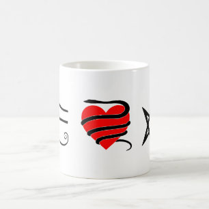 Taza De Café I corazón (ceñido con una serpiente) Thelema