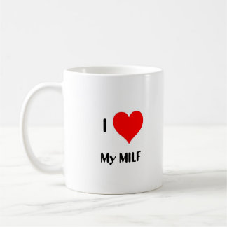 Taza De Café I corazón mi MILF