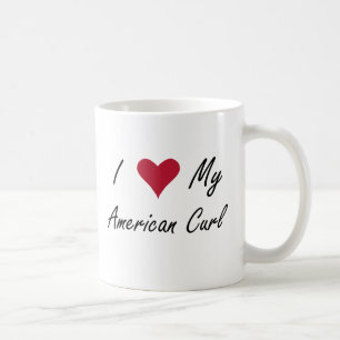 Taza De Café I corazón mi rizo americano