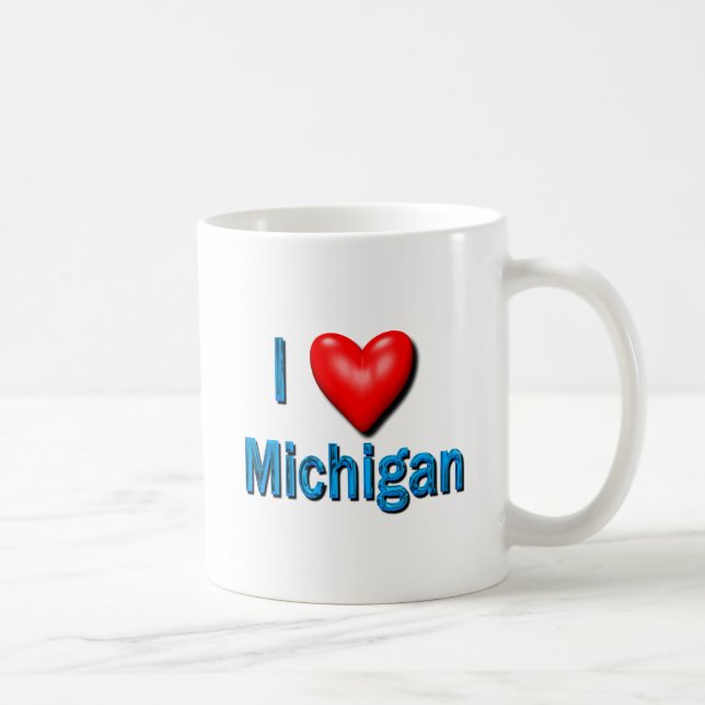 Taza De Café I corazón Michigan (Derecha)