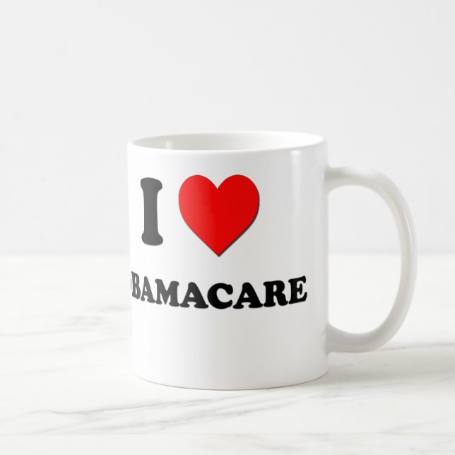 Taza De Café I corazón Obamacare (Derecha)