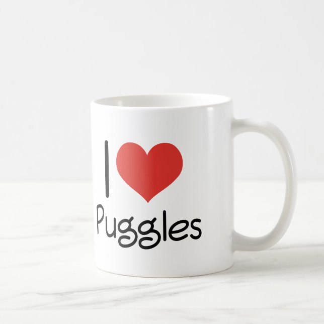 Taza De Café I corazón Puggles (Derecha)