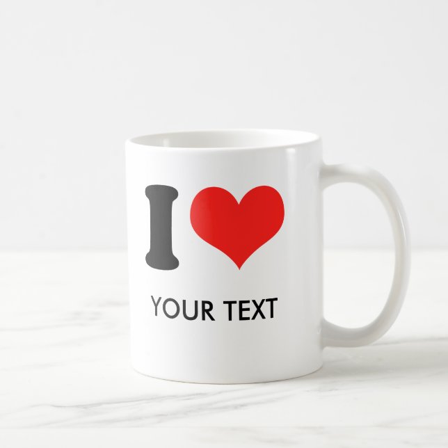 Taza De Café I CORAZÓN (su texto) (Derecha)