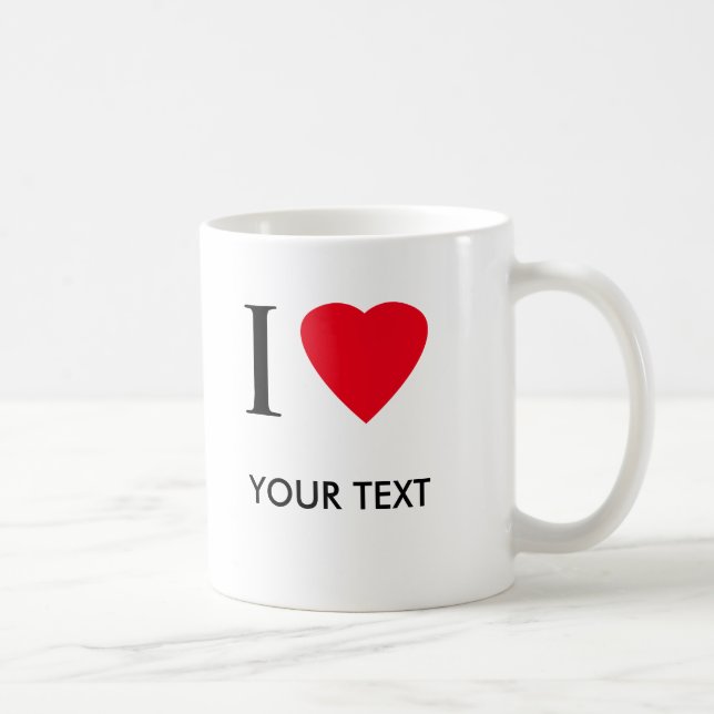 Taza De Café I CORAZÓN (su texto) (Derecha)