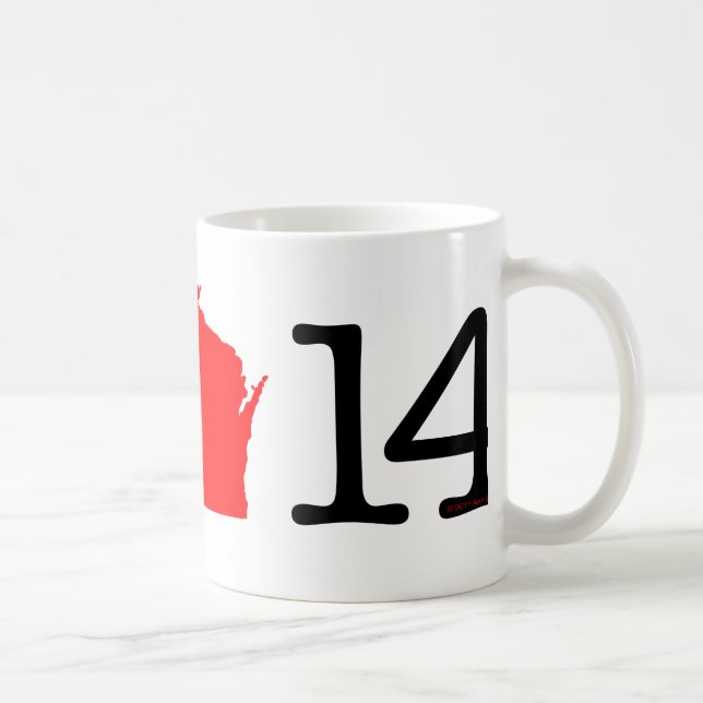 Taza De Café I corazón Wisconsin 14 (Derecha)
