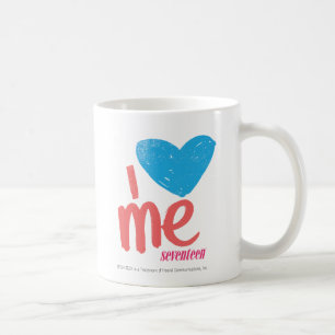 Taza De Café I corazón yo aguamarina/rosa