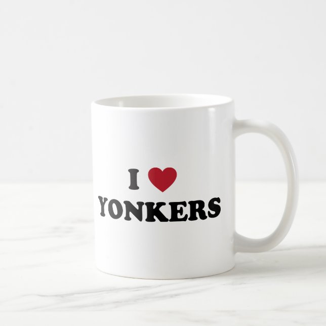 Taza De Café I corazón Yonkers Nueva York (Derecha)