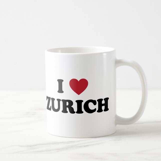 Taza De Café I corazón Zurich Suiza (Derecha)