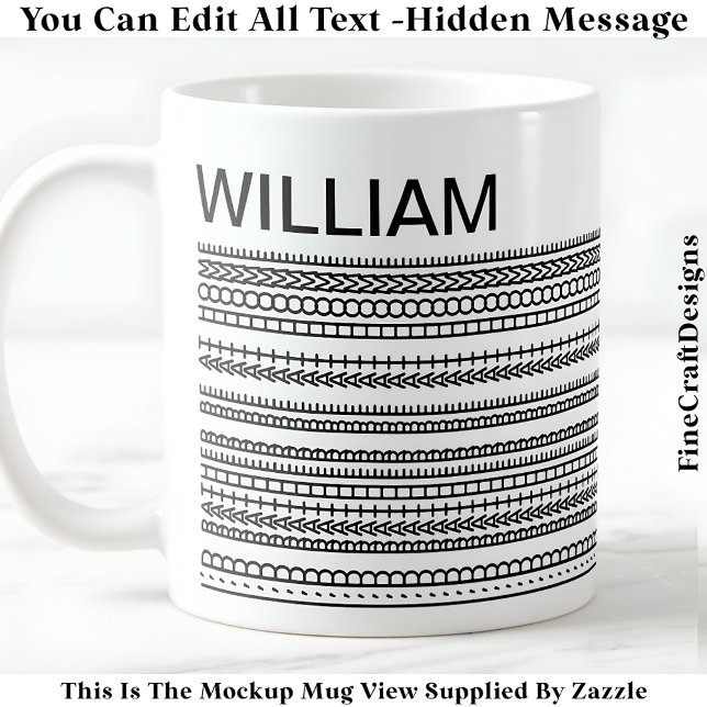 Taza De Café I’d Rather Be At Home & Name Hidden Message 085 (Subido por el creador)