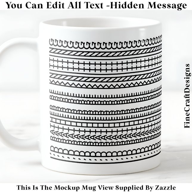 Taza De Café I’d Rather Be Knitting Hidden Message 089B Novelty (Subido por el creador)
