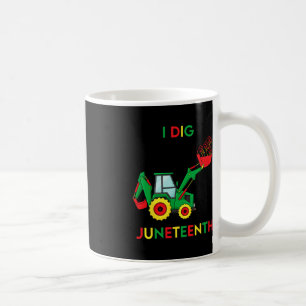 Taza De Café I Dig Junetéi Pone Tractor Fun Toddler Boys