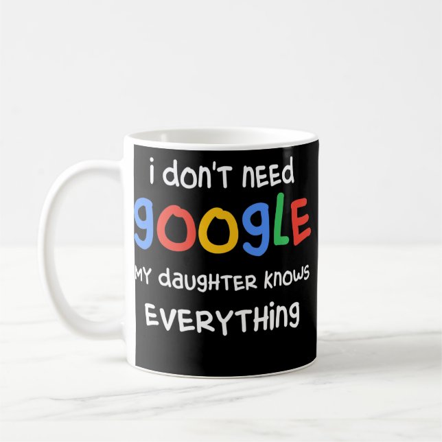 Taza De Café I Don't Need Google My Daughter Know Everything (Izquierda)