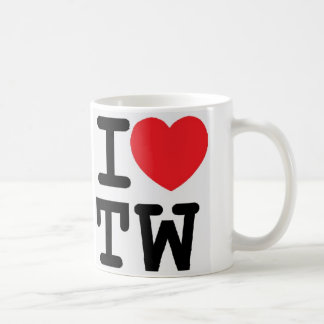 Taza De Café I el corazón TW diseña