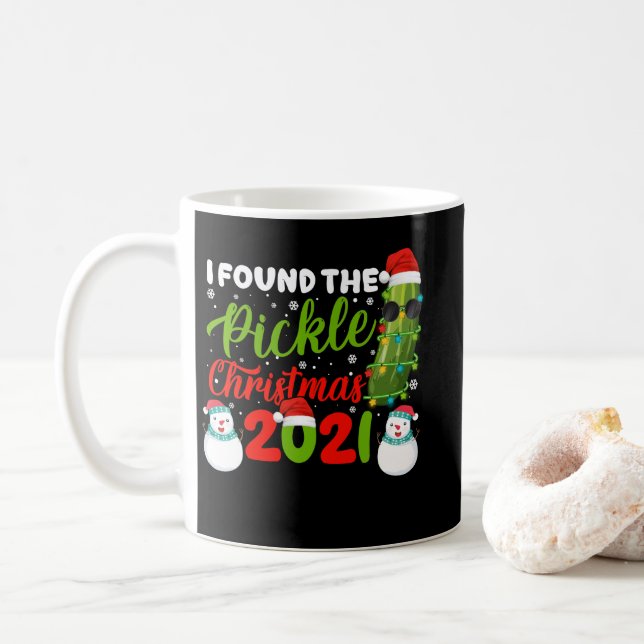 Taza De Café I Found The Pickle Christmas 2021 Santa Pickle (Con donut)