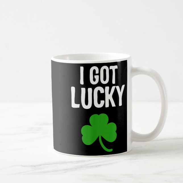 Taza De Café I Got Lucky Dad St Patricks Day Pregnancy Announce (Derecha)