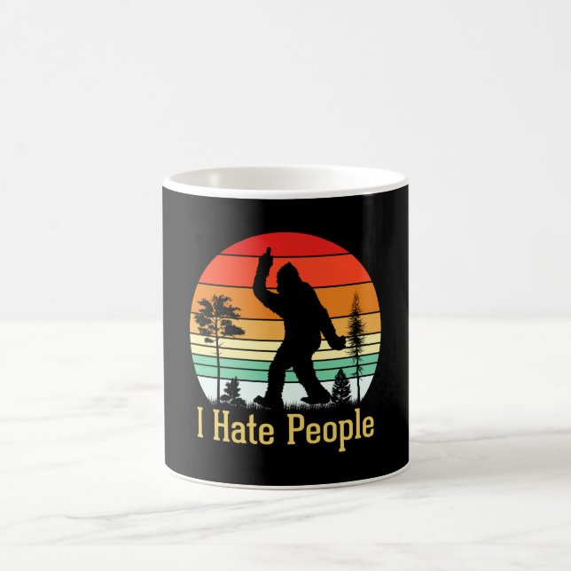 Taza De Café I Hate People | Bigfoot Retro (Centro)