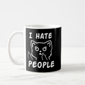 Taza De Café I hate people cat funny
