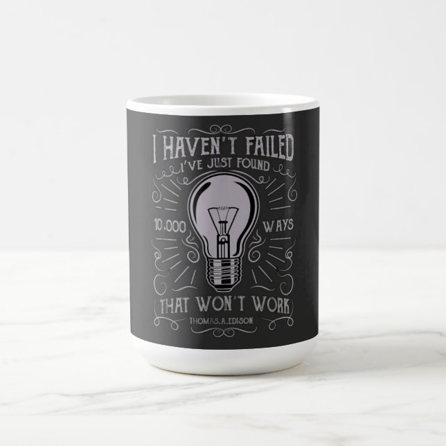 Taza De Café I haven't Failed Electrician Thomas Edison mens (Centro)