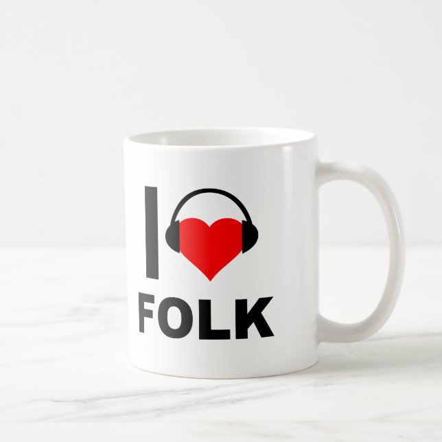Taza De Café I Heark Folk Funny Mug (Derecha)