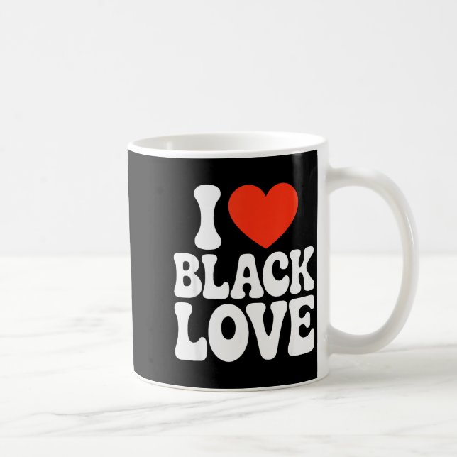 Taza De Café I Heart Black Love Couple Matching Couples African (Derecha)