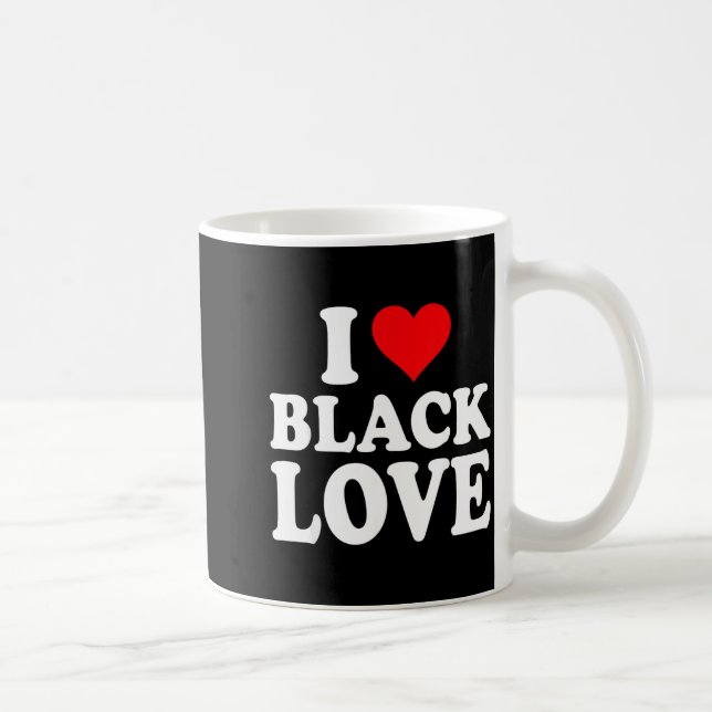 Taza De Café I Heart Black Love Cute Matching Couples African A (Derecha)