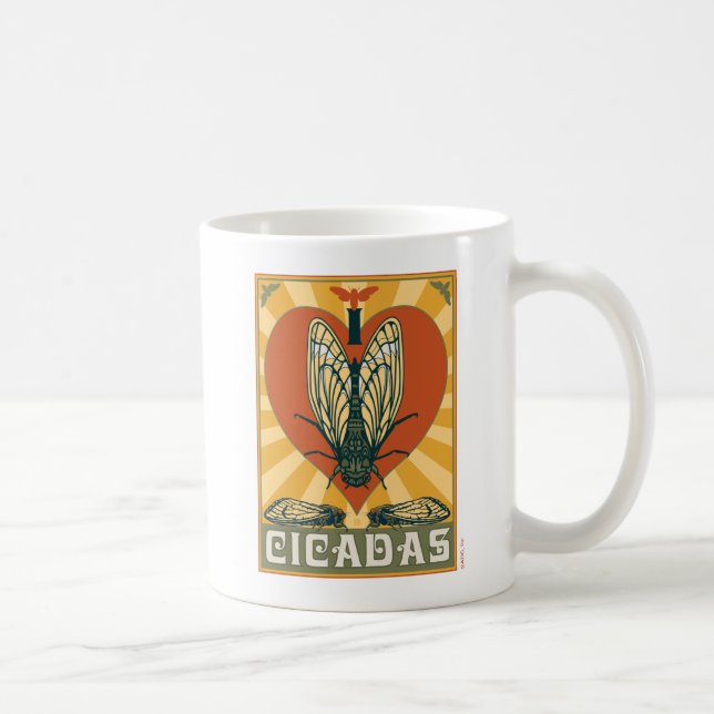 Taza De Café I Heart Cicadas (Derecha)
