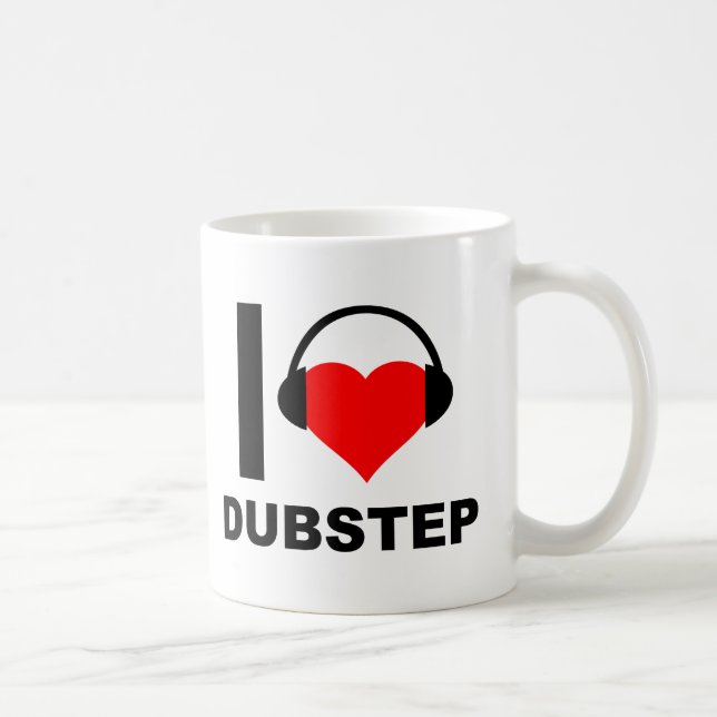 Taza De Café I Heart Dubstep Funny Mug (Derecha)