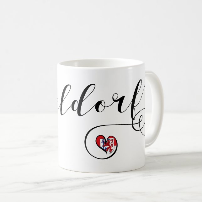 Taza De Café I Heart Düsseldorf, Bandera, Alemania (Anverso derecho)