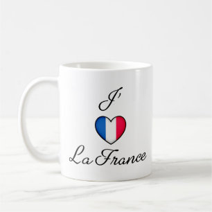 Taza De Café "I heart France" Orgullo francés "J'adore La Fran