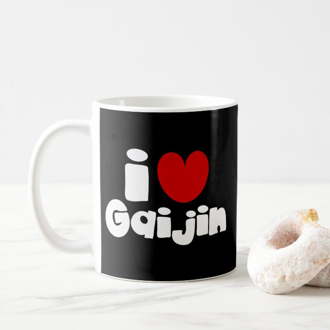 Taza De Café i heart Gaijin (Con donut)