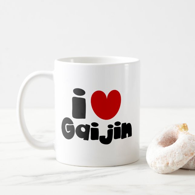 Taza De Café i heart Gaijin (Con donut)