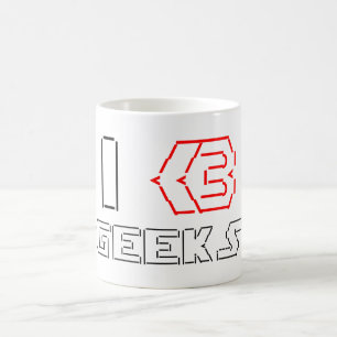 Taza De Café I Heart Geeks ASCII ART