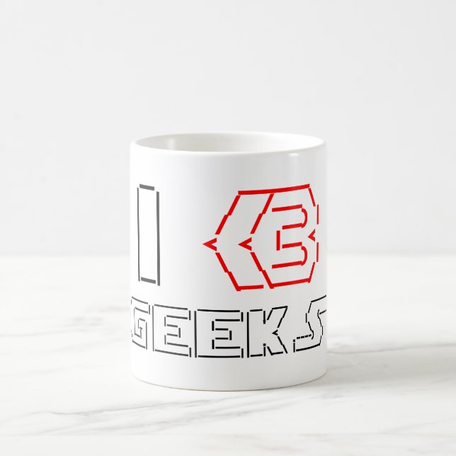 Taza De Café I Heart Geeks ASCII ART (Centro)