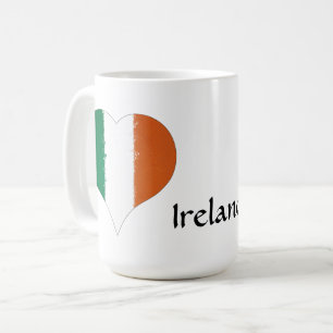 Taza De Café I Heart Ireland bandera tricolor irlandesa tricolo