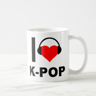 Taza De Café I Heart K-Pop Funny Mug