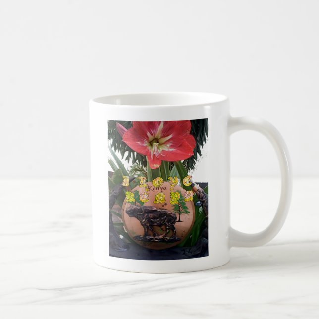 Taza De Café I (Heart) Kenya Buffalo Patch/Print (Derecha)